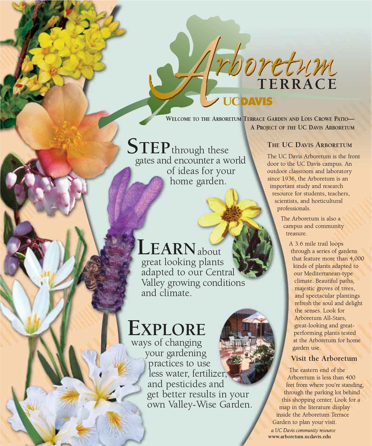 Image of exhibit at the UC Davis Arboretum Terrace Garden and Lois Crowe Patio